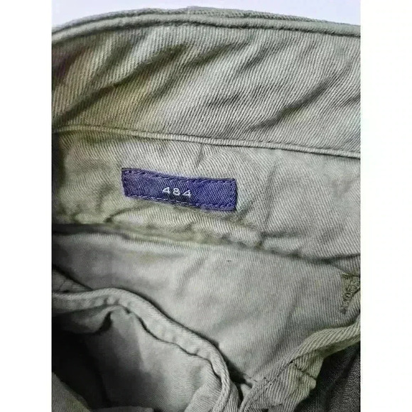 J Crew Slim Fit Stretch Cargo Olive Green 34x32 Button Pockets - Picture 6 of 11